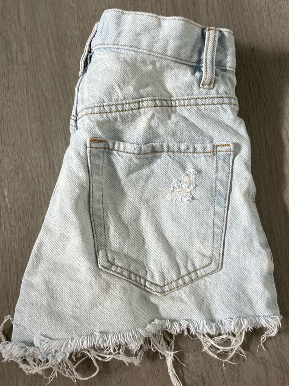 PacSun Light Blue Distressed Denim Cutoff Shorts